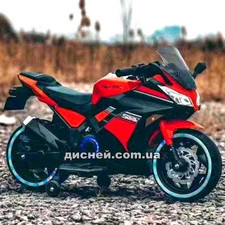 Детский мотоцикл M 4268 L-3 Kawasaki, кожаное сиденье